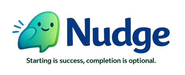 Nudge logo — a friendly chat bubble mascot